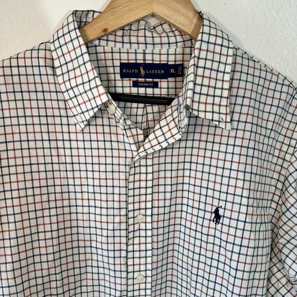 Polo By Ralph Lauren Button Up Shirt Mens XL Custom Fit Long Sleeve